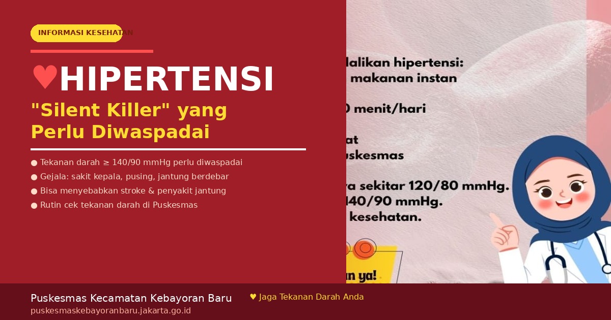 Hipertensi: Kenali "Silent Killer" yang Mengintai dan Cara Mencegahnya
