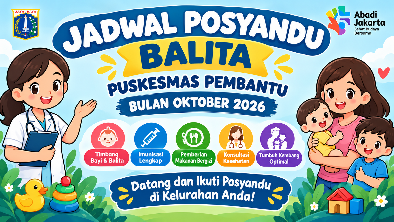 Jadwal Posyandu Balita Oktober 2026 - Puskesmas Pembantu