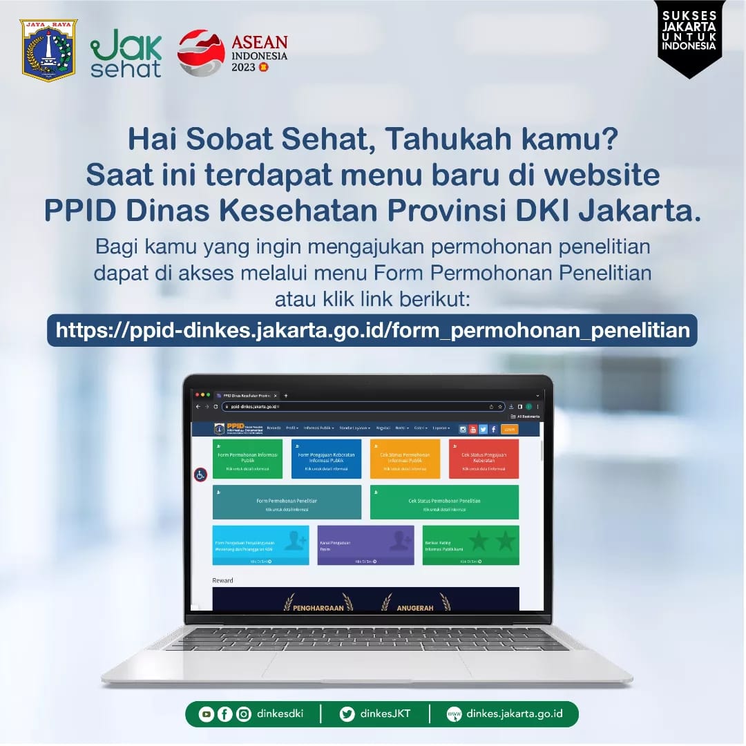 Form Permohonan Penelitian PPID Dinkes DKI Jakarta